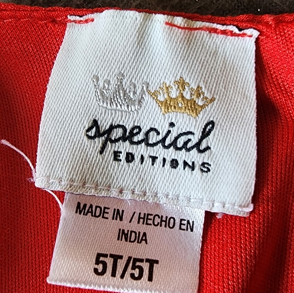 Special editions red size 5T teared formal dress Used good condition - Picture 2 of 4